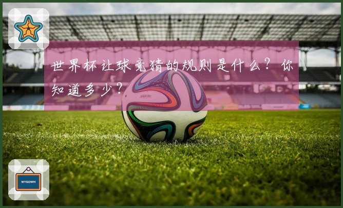 世界杯让球竞猜的规则是什么？你知道多少？